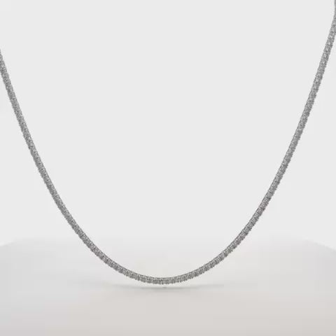 Jewelry Sample Sale 7.50 ct. Diamond Tennis Necklace 2.2 mm 4-Prongs Setting in 14K Gold