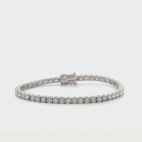 Jewelry Sample Sale 7.00 ct. Diamond Tennis Bracelet 3.7 mm 4-Prongs Setting in 14K Gold